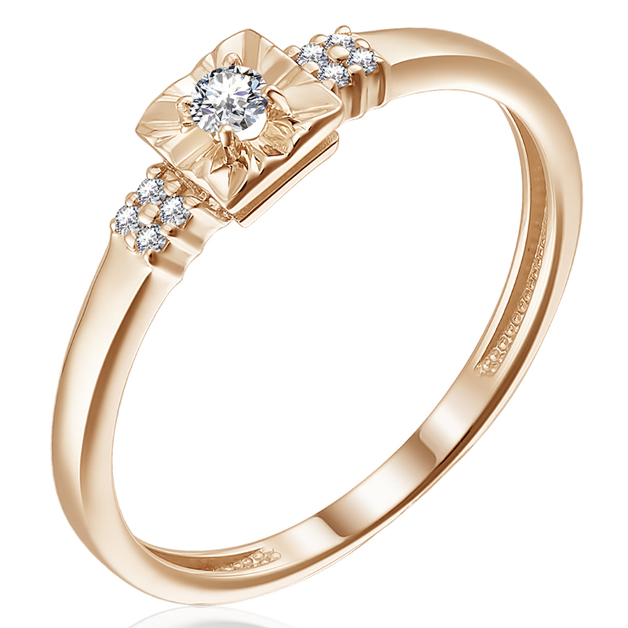 Кольцо, золото, бриллиант, 1-11-1016-101